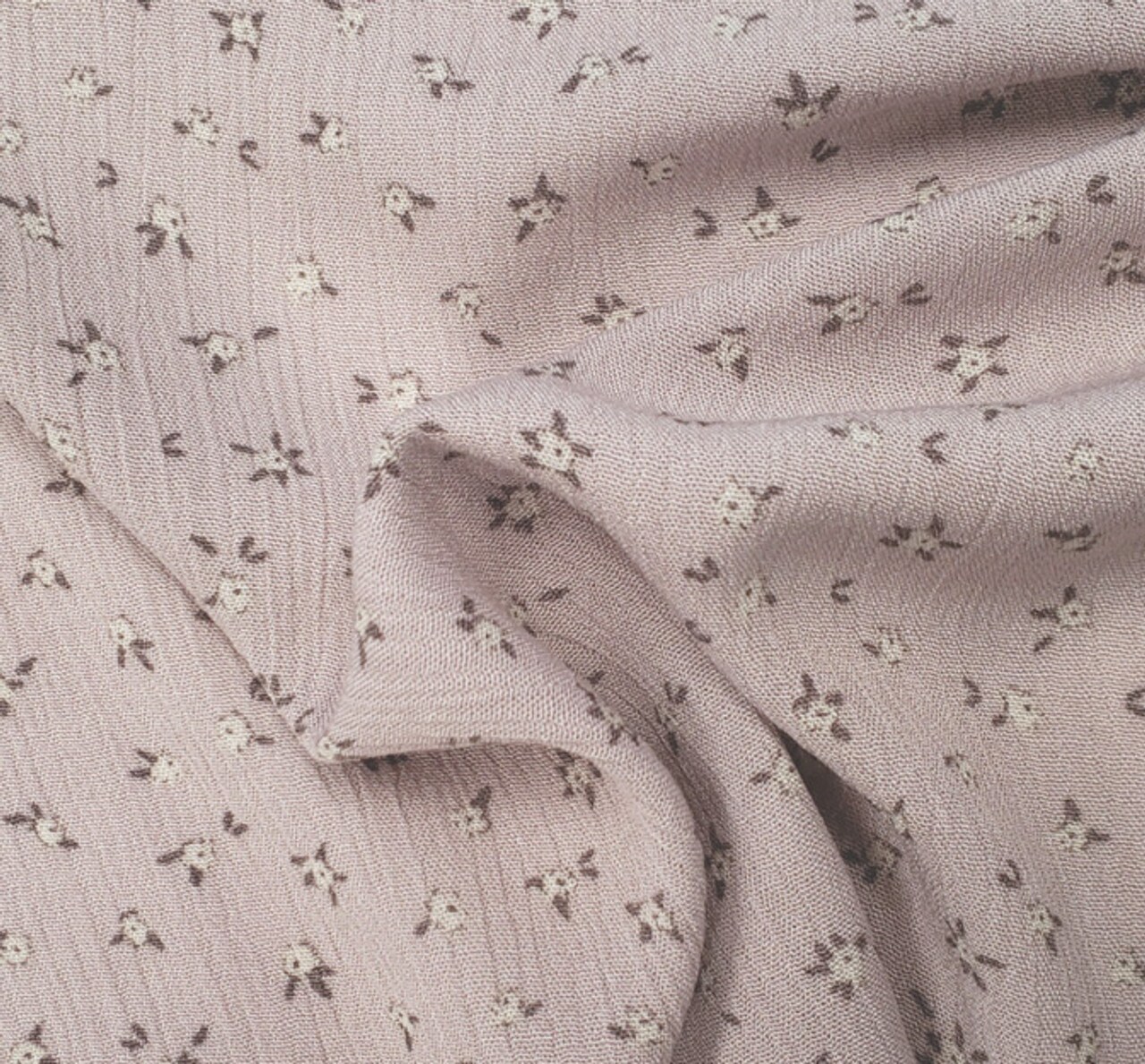 1 Yard Textured Rose Dust Rayon Crinkle Fabric Crepon Apparel 50/52 Inch Width